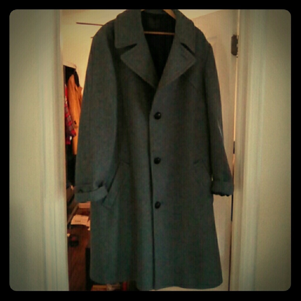 Vintage virgin wool Grey Pendleton Overcoat